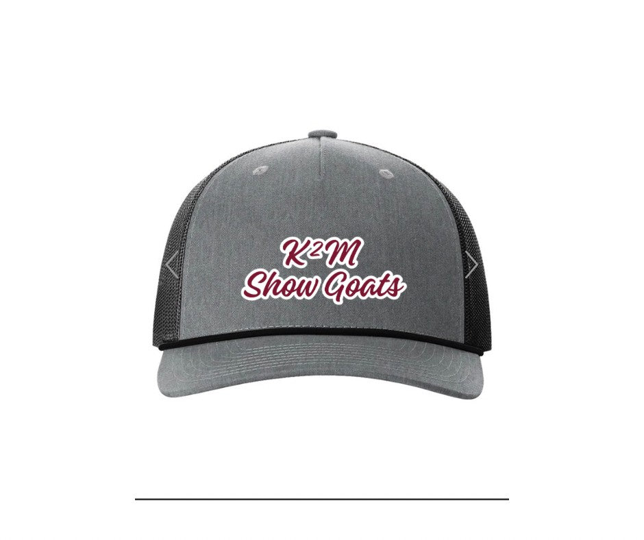 Richardson 112 FPR Five-Panel Trucker Rope Cap with leather patch