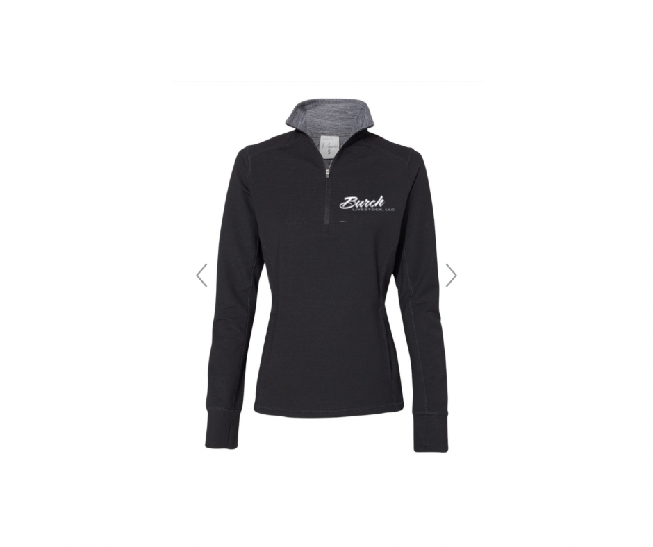 J.America Womens Omega Stretch Quarter-Zip Pullover